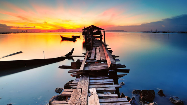 Pier, Jelutong, Malaysia Reisen, Penang 