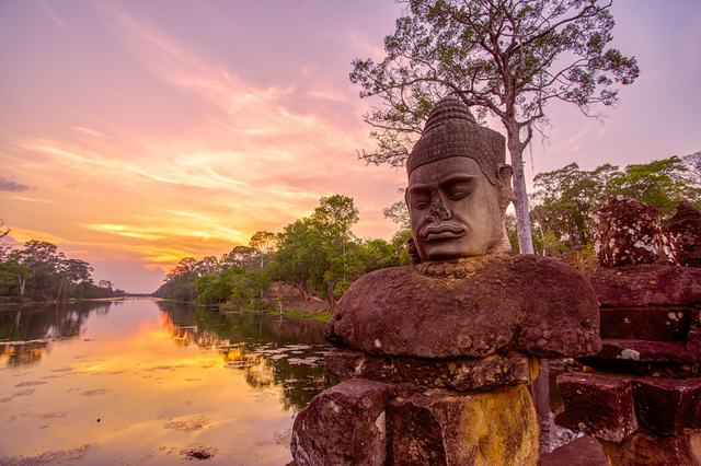 Buddha-Statue in Angkor Thom, Kambodscha Reisen