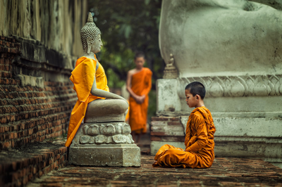 Mönch, Myanmar Meditation Rundreise