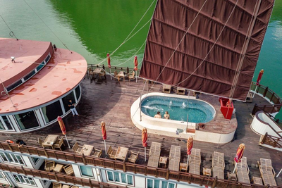 Deck, Schiff Ginger, Heritage Line, Halong Bucht, Vietnam, Luxuskreuzfahrt Asien