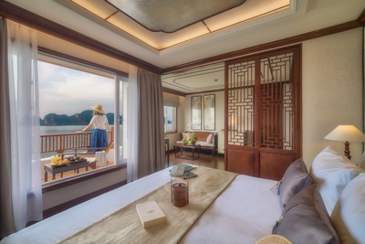 Zimmer, Schiff Ginger, Heritage Line, Halong Bucht, Vietnam, Luxuskreuzfahrt Asien