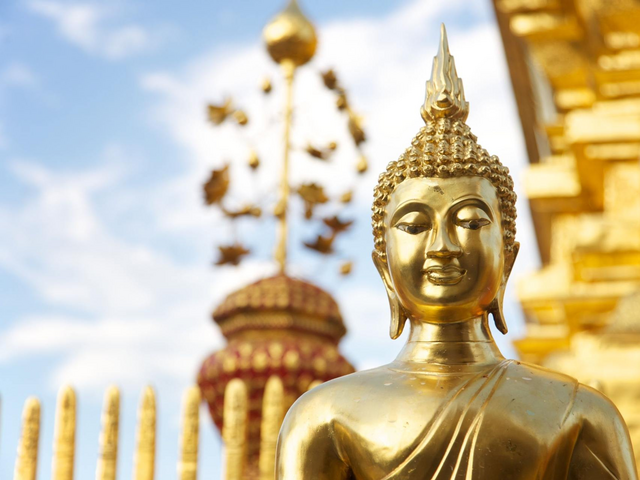 Goldener Buddha, Chiang Mai, Thailand Luxusreise, Wat Phratat doi Suthep
