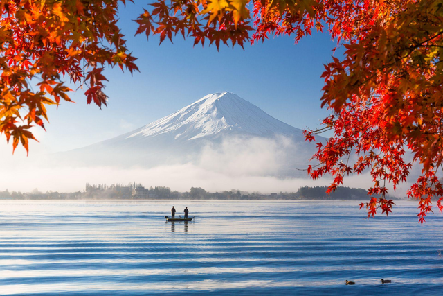 Vulkan Fuji in Japan, Japan Reisen, Herbst 